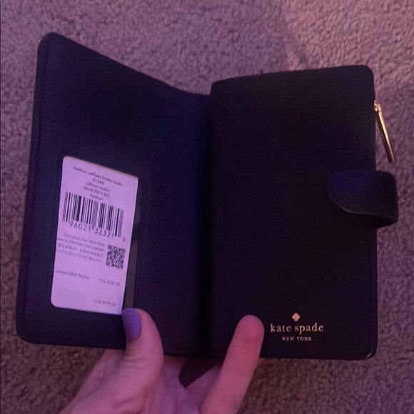 Kate Spade Black Leather Wallet - Picture 2 of 7